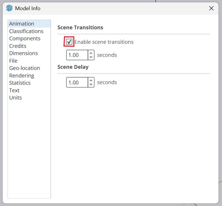 Enable scene transitions